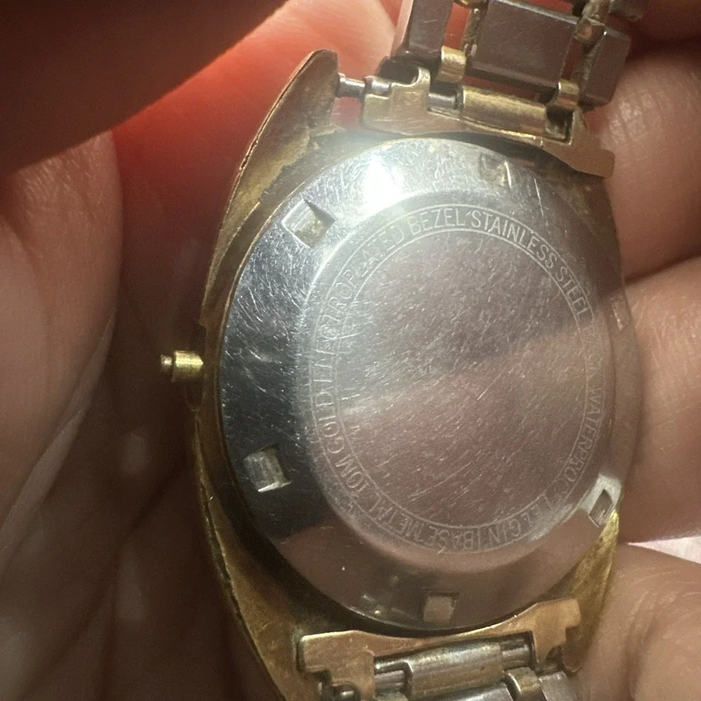 Vintage Lord Elgin 989 Mens Automatic watch 17j 34mm It ticks But Need Servicing